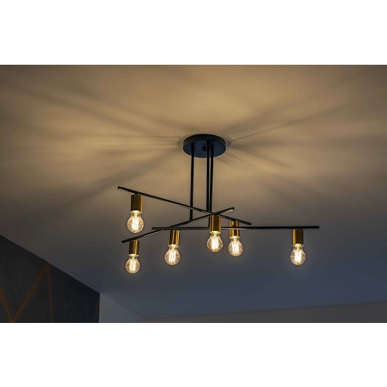 Plafon Normani MDM3658/6 BK+BRO Italux - zdjęcie 3